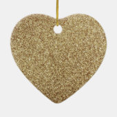 Personalisiertes Einhorn Gold Glitzer XMAS Ornamen Keramik Ornament (Hinten)