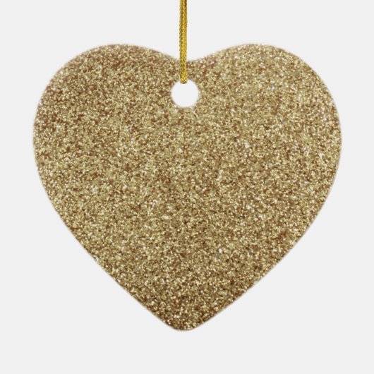 Personalisiertes Einhorn Gold Glitzer XMAS Ornamen Keramik Ornament (Hinten)