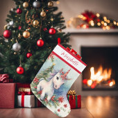 Personalisiertes Einhorn Großer Weihnachtsstrumpf