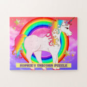 Personalisiertes Einhorn-Jigsaw-Puzzle mit Regenbo Puzzle (Horizontal)