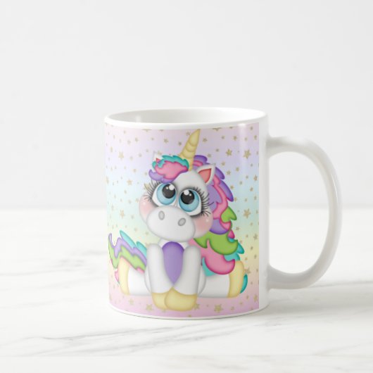 Personalisiertes Einhorn Kaffeetasse (Rechts)