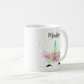 Personalisiertes Einhorn Kaffeetasse (VorderseiteRechts)