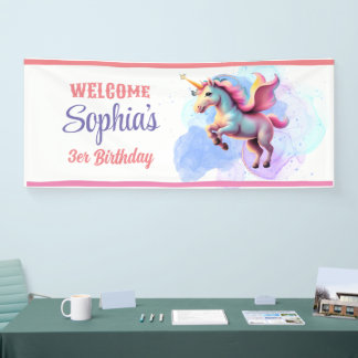 Personalisiertes Einhorn Magical Welcome Party Ban Banner