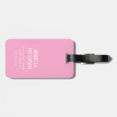 Personalisiertes Einhorn | Magisches Girl Pink Gepäckanhänger (Rückseite horizontal)