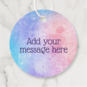 Personalisiertes Einhorn mit Balloons-Geschenktast Geschenkanhänger (Rückseite)