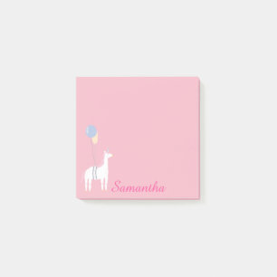 Personalisiertes Einhorn mit Balloons Post-It-Note Post-it Klebezettel