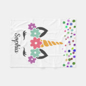 Personalisiertes Einhorn mit Pony Black Fleece Bla (Vorderseite (Horizontal))