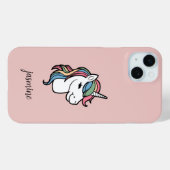 Personalisiertes Einhorn mit Regenbogenmane Case-Mate iPhone Hülle (Rückseite (Horizontal))