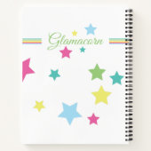 Personalisiertes Einhorn-Notebook für Mädchen Notizblock (Rückseite)