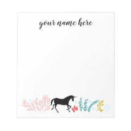 Personalisiertes Einhorn-Notepad Notizblock