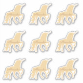 Personalisiertes Einhorn-Set mit 9 Die Aufkleber (Vorderseite)