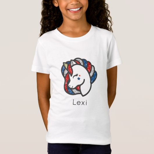 Personalisiertes Einhorn T-Shirt (Vorderseite)