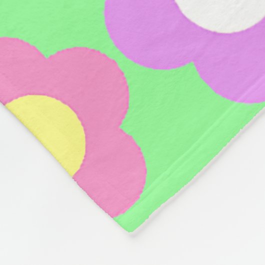 Personalisiertes Einhorn und Regenbogen Fleece Bla (Ecke)