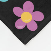 Personalisiertes Einhorn und Regenbogen Fleecedecke (Ecke)