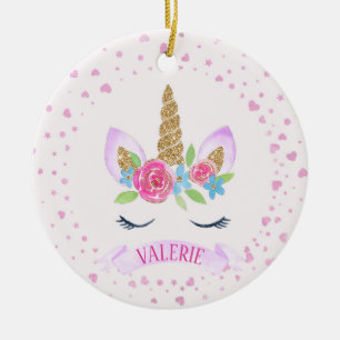 Personalisiertes Einhorn Weihnachtsschmuck für M