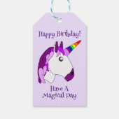 Personalisiertes Einhorndesign Geschenkanhänger (Rückseite)