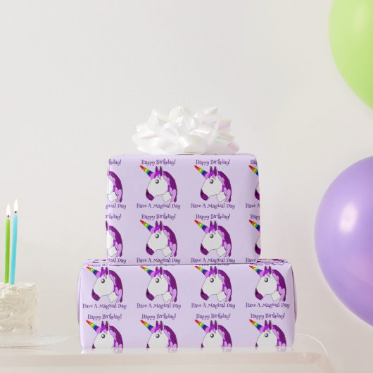 Personalisiertes Einhorndesign Geschenkpapier (Partygeschenke)