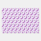 Personalisiertes Einhorndesign Geschenkpapier Set (Vorderseite 2)