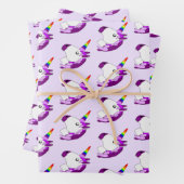 Personalisiertes Einhorndesign Geschenkpapier Set (Beispiel)