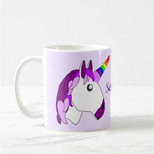 Personalisiertes Einhorndesign Kaffeetasse
