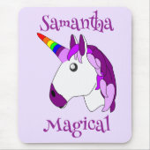 Personalisiertes Einhorndesign Mousepad (Vorne)