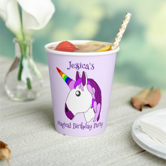 Personalisiertes Einhorndesign Pappbecher (In Situ)