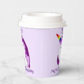 Personalisiertes Einhorndesign Pappbecher (Rechts)