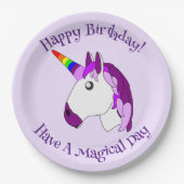 Personalisiertes Einhorndesign Pappteller (Vorderseite)