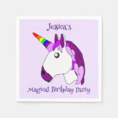 Personalisiertes Einhorndesign Serviette (Vorderseite)