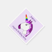 Personalisiertes Einhorndesign Serviette (Ecke)