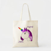 Personalisiertes Einhorndesign Tragetasche (Vorne)