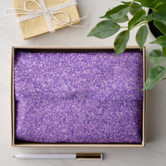 Personalisiertes Einhornfadenpapier für Lila Glitz Seidenpapier (Geschenk)