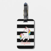 Personalisiertes Einhorngepäck Gepäckanhänger (Rückseite vertikal)