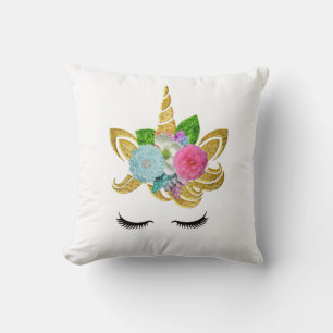 Personalisiertes Einhorngesicht mit Pony Kissen