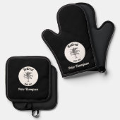 Personalisiertes einmaliges Rentengeschenk Ofenhandschuh & Topflappen-Set (Vorderseite/Rückseite)