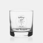 Personalisiertes einmaliges Rentengeschenk Whiskyglas (Vorderseite)