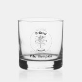 Personalisiertes einmaliges Rentengeschenk Whiskyglas (Rückseite)