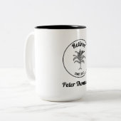 Personalisiertes einmaliges Rentengeschenk Zweifarbige Tasse (Vorderseite Links)