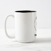 Personalisiertes einmaliges Rentengeschenk Zweifarbige Tasse (Links)