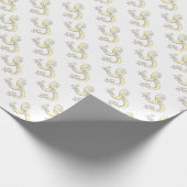 Personalisiertes Einwickelpapier mit dem Buchstabe Geschenkpapier (Ecke)