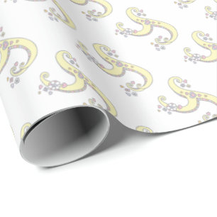 Personalisiertes Einwickelpapier mit dem Buchstabe Geschenkpapier