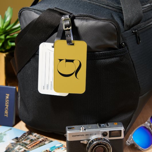 Personalisiertes Einzelnes Benutzerdefiniertes Mon Gepäckanhänger (Vorderseite & Rückseite)