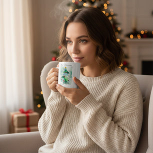 Personalisiertes einzigartiges Foto Frohe Weihnach Kaffeetasse