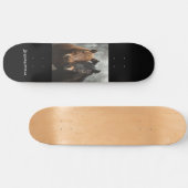 Personalisiertes einzigartiges Pferd Lover Couple Skateboard (Horizontal)