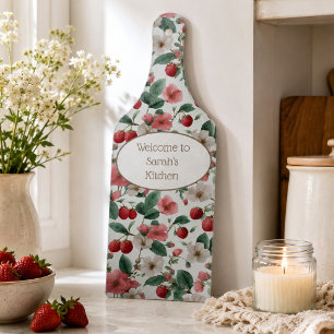 Personalisiertes Einzugsgeschenk Florale Beere Schneidebrett