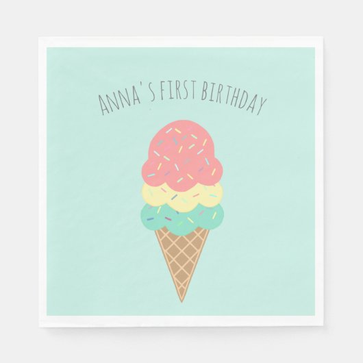 Personalisiertes Eis Serviette (Vorderseite)