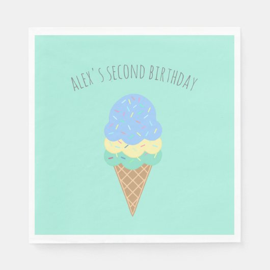 Personalisiertes Eis Serviette (Vorderseite)
