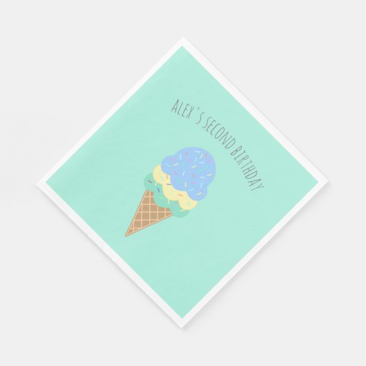 Personalisiertes Eis Serviette (Ecke)