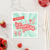 Personalisiertes Eiscreme-Party Napkins Serviette (Beispiel)