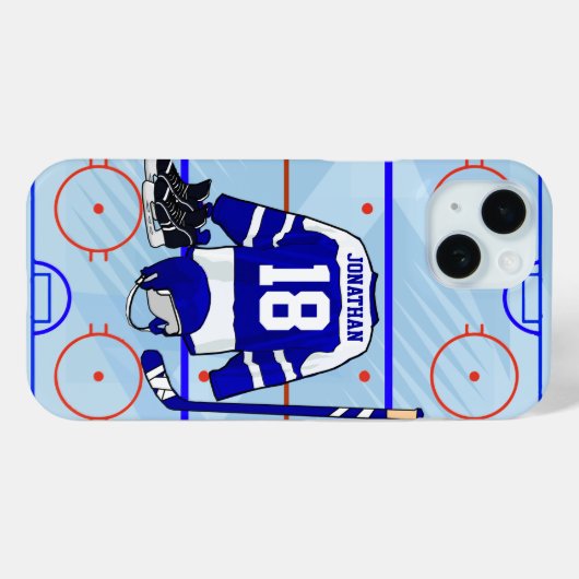 Personalisiertes Eishockey-Design Case-Mate iPhone Hülle (Rückseite (Horizontal))